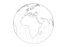 Ausmalbild Europa und Afrika