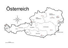 Lernvorlage Bundesländer Österreich mit Bundeshauptstädten