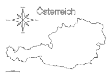 Vorlage Landesgrenzen Österreich