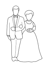 Hochzeitspaar - Braut und Bräutigam