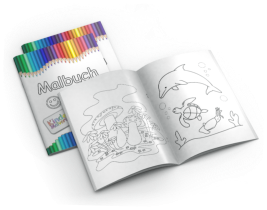 Kinder Malbuch Malen nach Zahlen DIN A4 Malbücher mit verschiedenen Motiven 