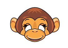 Tiermaske Monkey