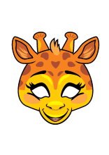 Tiermaske Giraffe