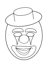 Masken-Vorlage Clown