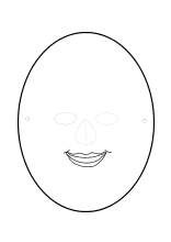 Masken-Vorlage Eierkopf
