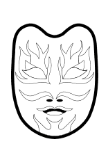 Maske zum Ausmalen