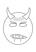 Masken-Vorlage Teufel