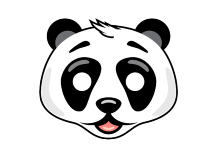 Pandabär-Maske