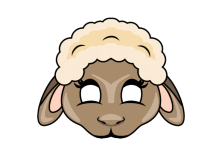 Fasnachtsmaske Schaf
