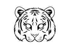 Gesichtsmaske basteln Tiger