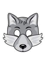 Kindermaske Wolf