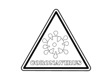 Warnschild Achtung Coronavirus