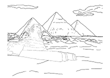 Pyramiden mit der Sphinx