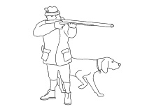 Vorlage Jäger mit Hund
