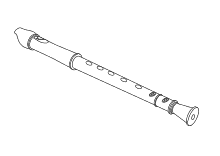 Musikinstrument Blockflöte