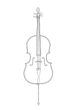 Vorlage Cello zum Ausmalen