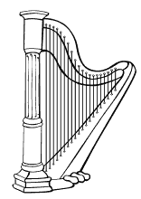 Musikinstrument Harfe