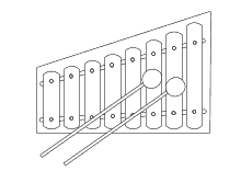 Musikinstrument Xylophon