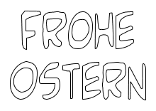 Vorlage Frohe Ostern Schriftzug