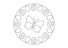 Schmetterlings Mandala