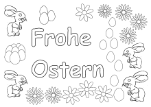 Vorlage Frohe Ostern Schriftzug