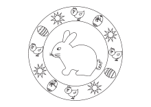 Mandala mit Osterhase