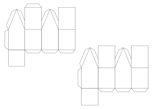 Haus zusammen kleben