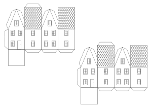 Haus ausschneiden, kleben