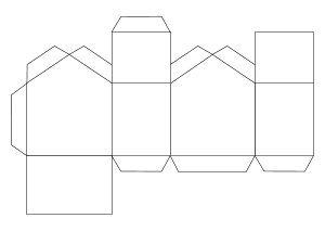 Haus ausschneiden, kleben