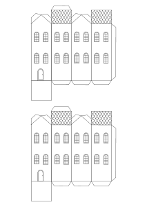 Papierhaus zusammenkleben