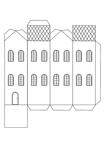 Druckvorlage Haus basteln