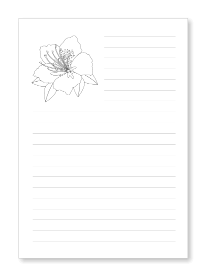 Blumenbriefpapier Zum Ausdrucken Mit Bluten