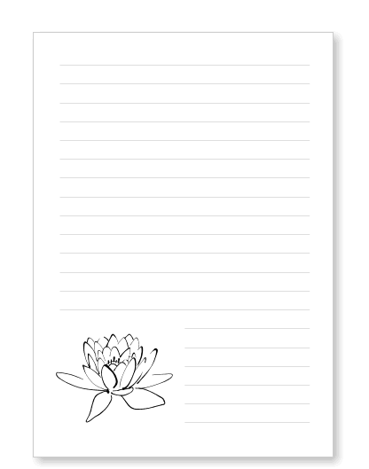 Blumenbriefpapier Zum Ausdrucken Mit Bluten