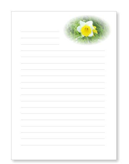 Blumenbriefpapier Zum Ausdrucken Mit Bluten