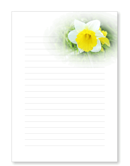 Blumenbriefpapier Zum Ausdrucken Mit Bluten