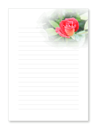 Blumenbriefpapier Zum Ausdrucken Mit Bluten