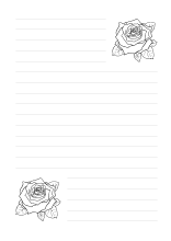 Rosenblüten Brief-Vorlage