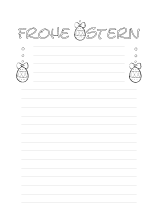 Osterbriefpapier Schriftzug Frohe Ostern