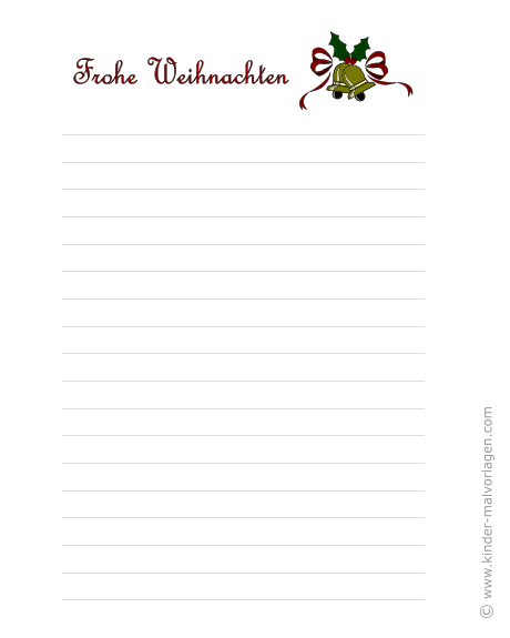 Weihnachtsbriefpapier Zum Ausdrucken Und Ausmalen