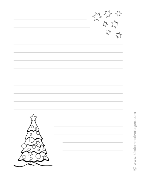 Weihnachtsbriefpapier Zum Ausdrucken Und Ausmalen