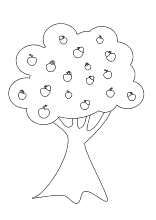 Malvorlage Apfelbaum