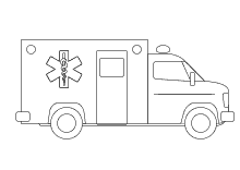 Ausmalbild Ambulanz