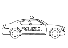 Ausmalbild Polizei-Auto
