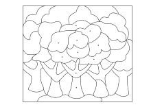 Farbflächen ausmalen Baum