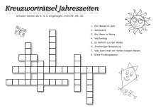 Kreuzworträtsel über Jahreszeiten