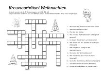 Kreuzworträtsel Weihnachten