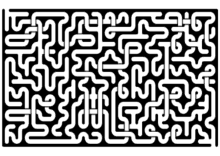 Den Weg durch das Labyrinth finden.