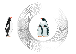 Labyrinth, Irrgarten Pinguin sucht seine Familie