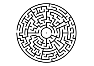Labyrinth, Irrgarten Gewoben
