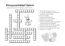 Kreuzworträtsel zum Thema Ostern